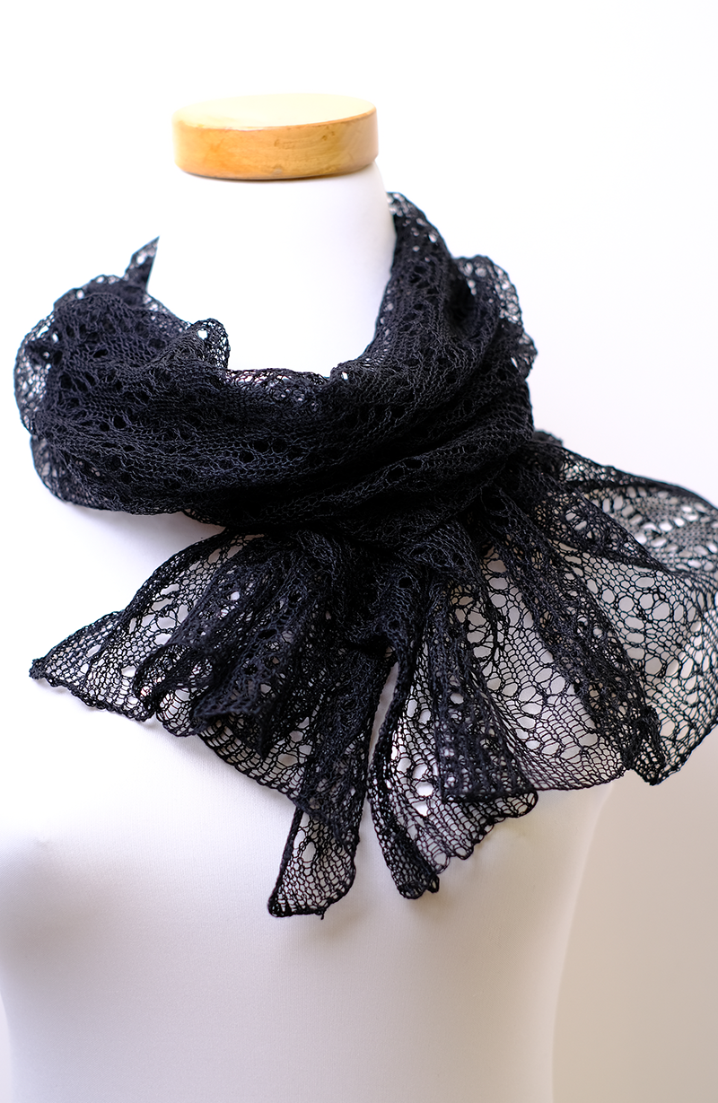 Black lace scarf 2025