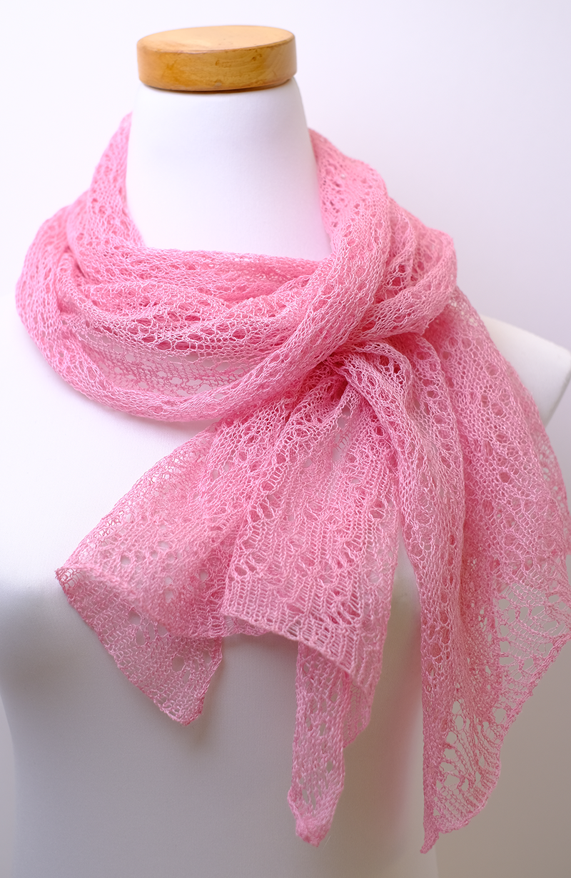 Pink online linen scarf